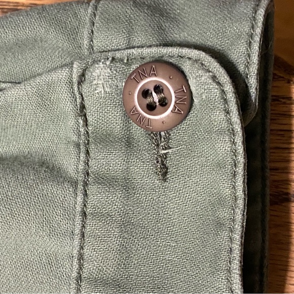 TNA Khaki Army Green Button Up Shirt - Picture 6 of 9